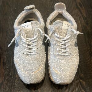 Rag & Bone Gray Sparkle Sneakers